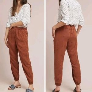 Anthropologie Rowan Embroidered joggers